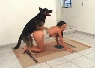 Hot doggy is being punished extremely deep