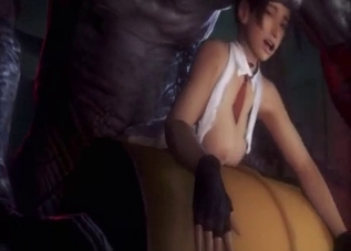 Giant 3D demon fucks a sweet busty doll